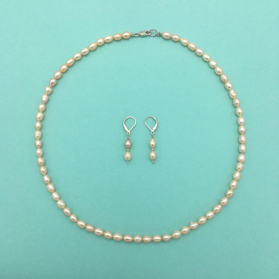 Thumbnail: Pearl Strand and Earrings Set