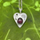 Thumbnail: Sterling Silver Heart Garnet Necklace