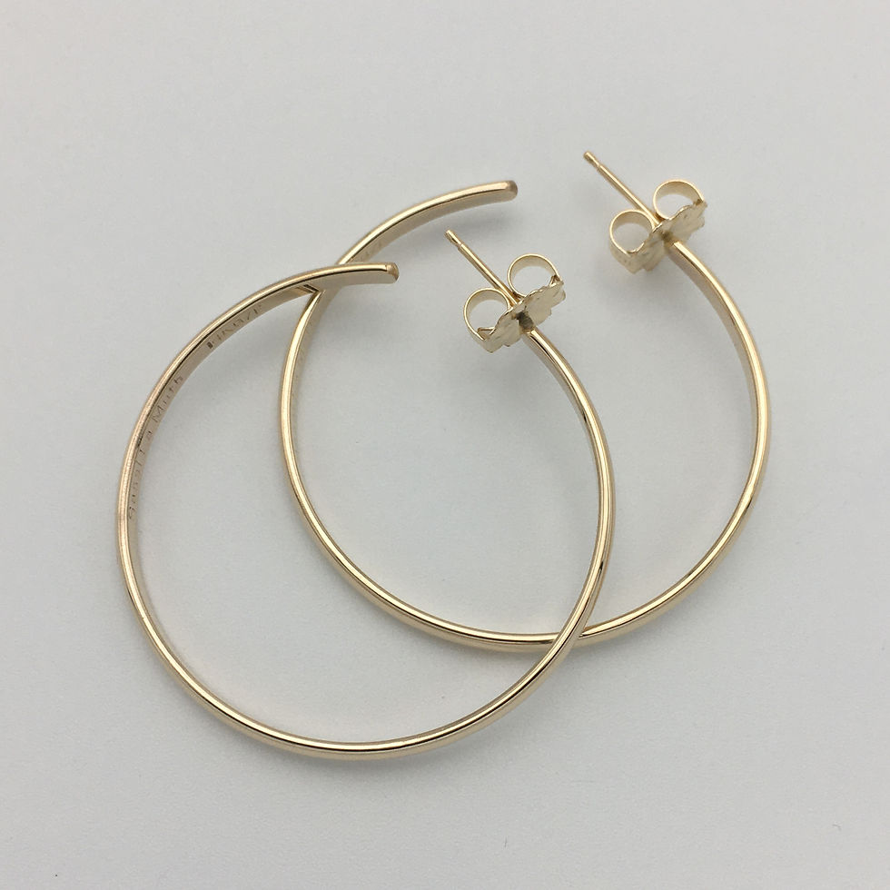 Thumbnail: Gold Hoop Earrings (Medium)