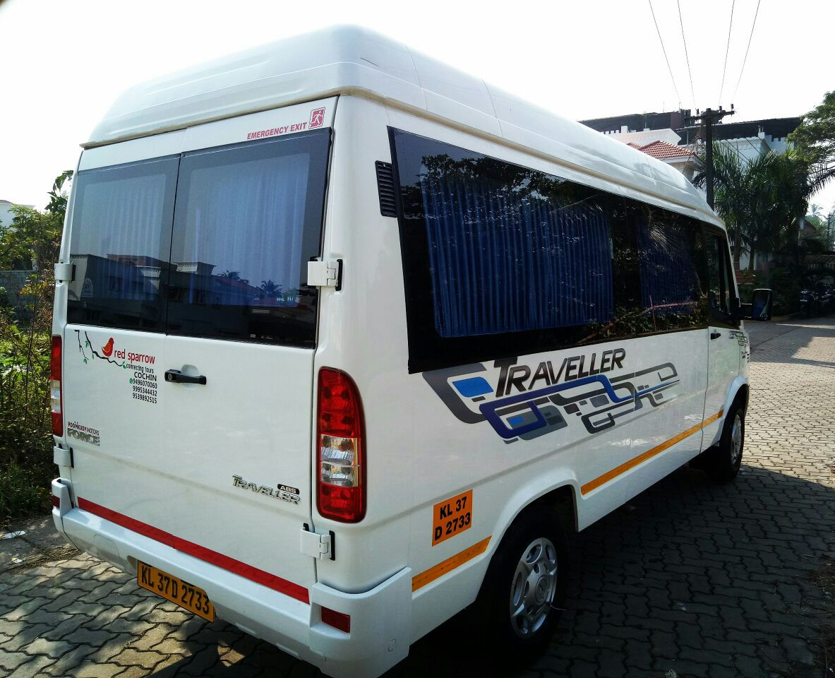 12+1 fixed Glasse Tempo traveller Kochi