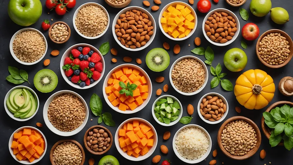 Healthy fiber-rich foods
