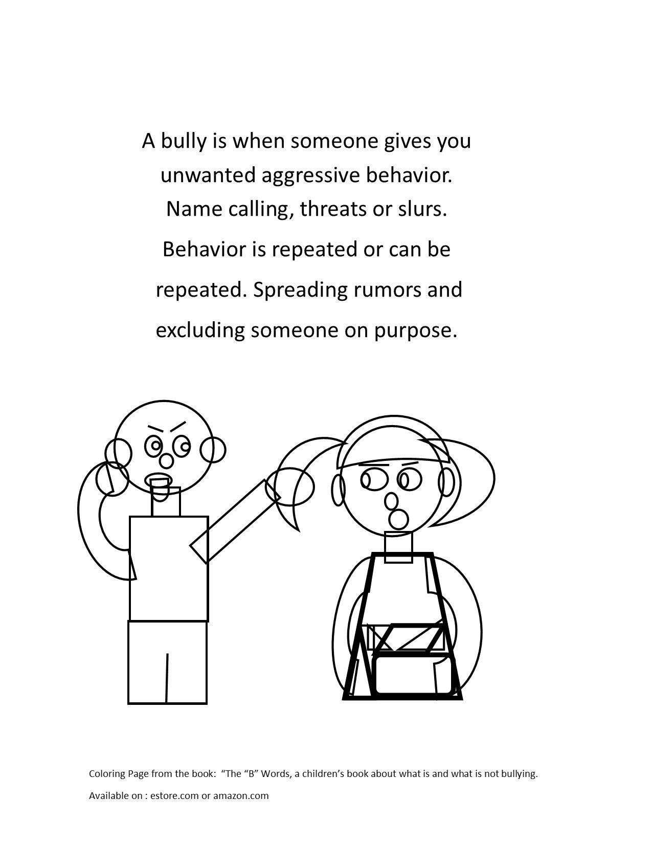 Sneak Peek inside "The B's of Bullying book"