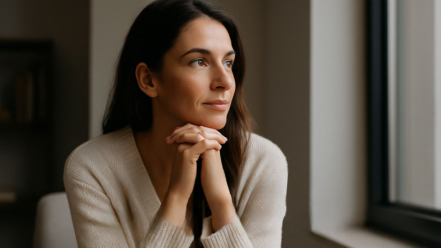 Woman centered knowing her purpose