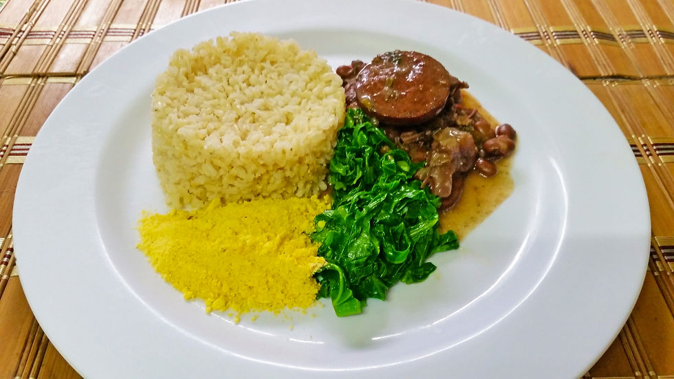 Miniatura: Feijoada Light com Arroz  Integral + Couve (não contem carne suína) (200 gramas)