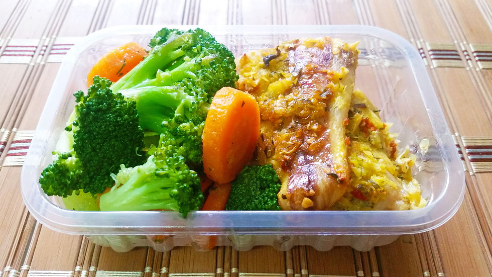 Miniatura: Filé de peixe grelhado com seleta de legumes (200 gramas)