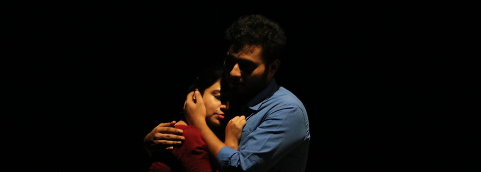 A couple trying to find solace in their unethical love affair in a stage play situated in hell, 'Lift'.