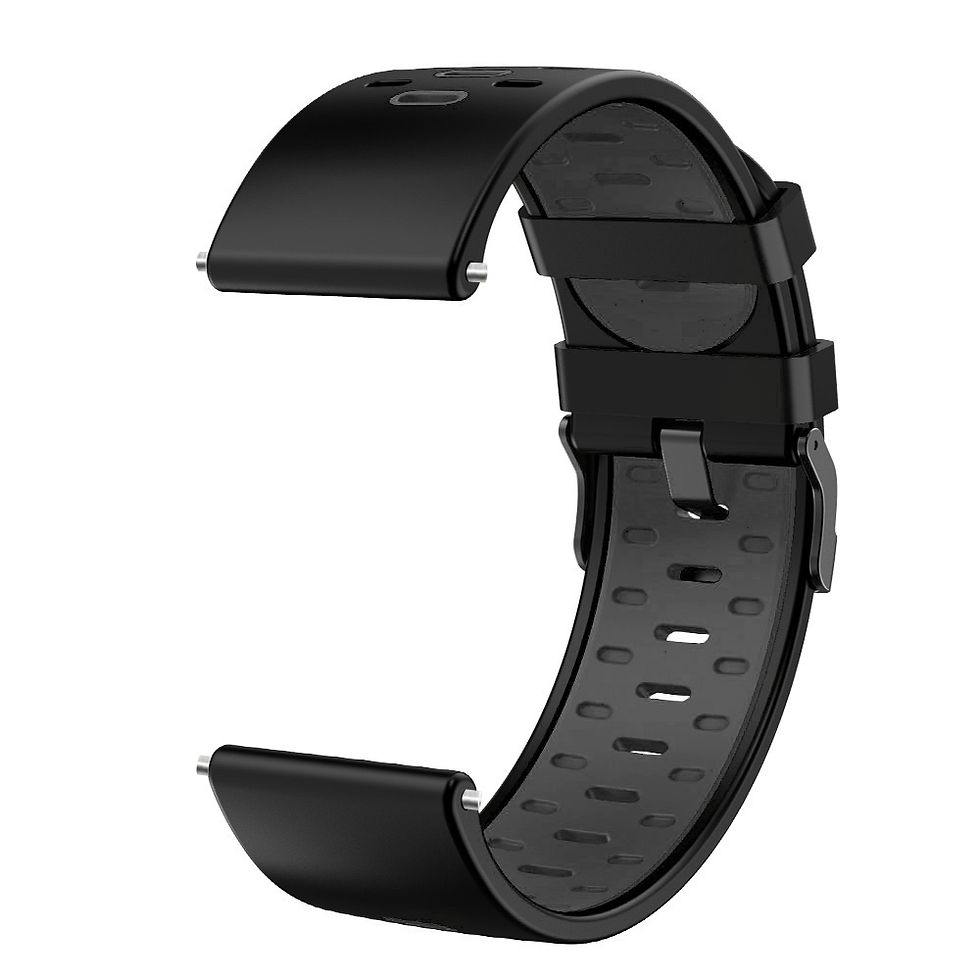 Miniatura: 22mm Bracelete em Silicone : Preta 