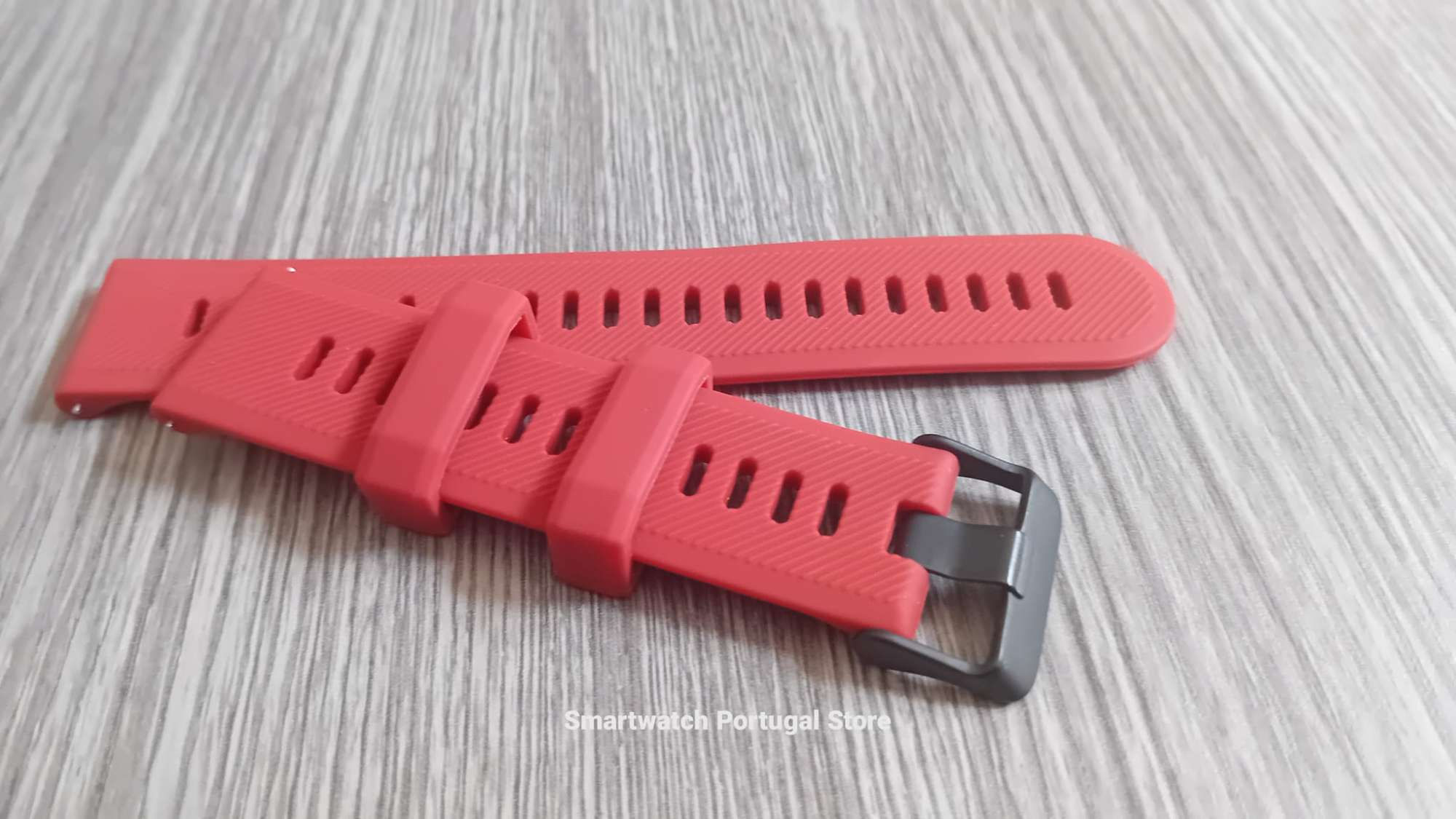 Bracelete 22mm em Silicone : Vermelha