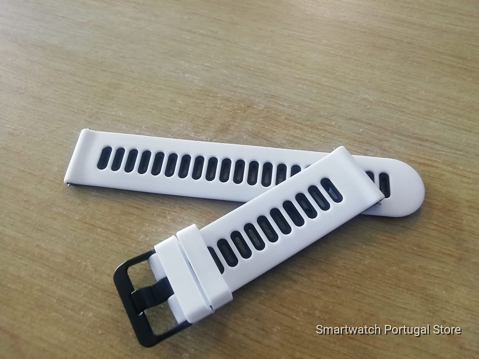 Miniatura: Bracelete 22mm em Silicone : Branca/Preta