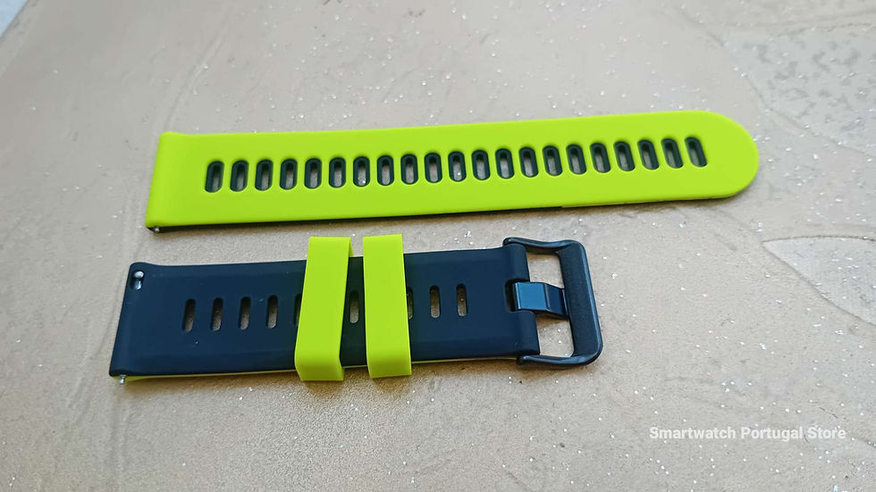 Miniatura: 22mm Bracelete em Silicone : Verde Lima/Preto
