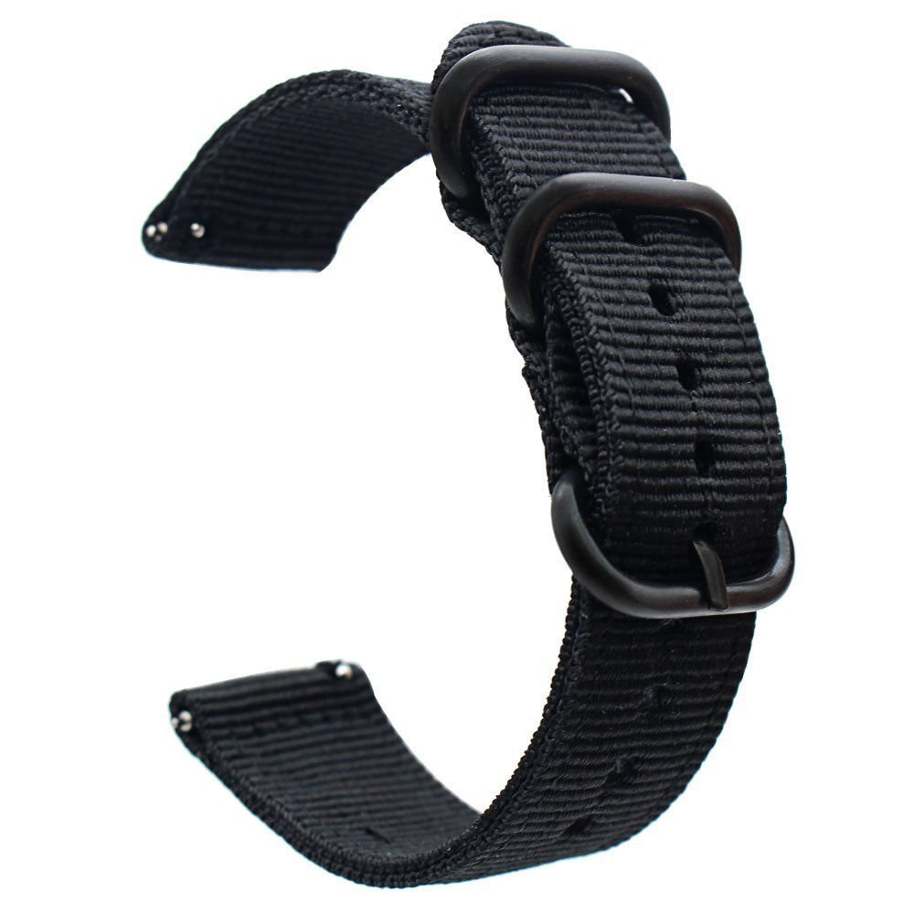 18mm Bracelete em Nylon, Nato : Preto