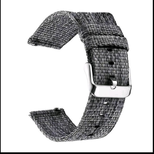 Bracelete 22mm em Nylon : Cinzenta