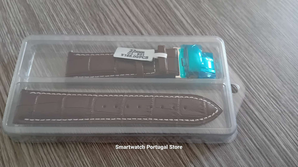 Miniatura: Bracelete em pele, fecho borboleta : Castanha escura