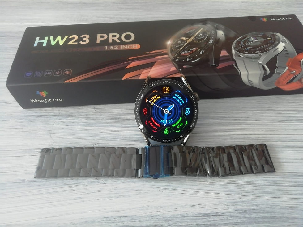 Miniatura: Smartwatch HW28 Pro : aço Preto + Silicone preto