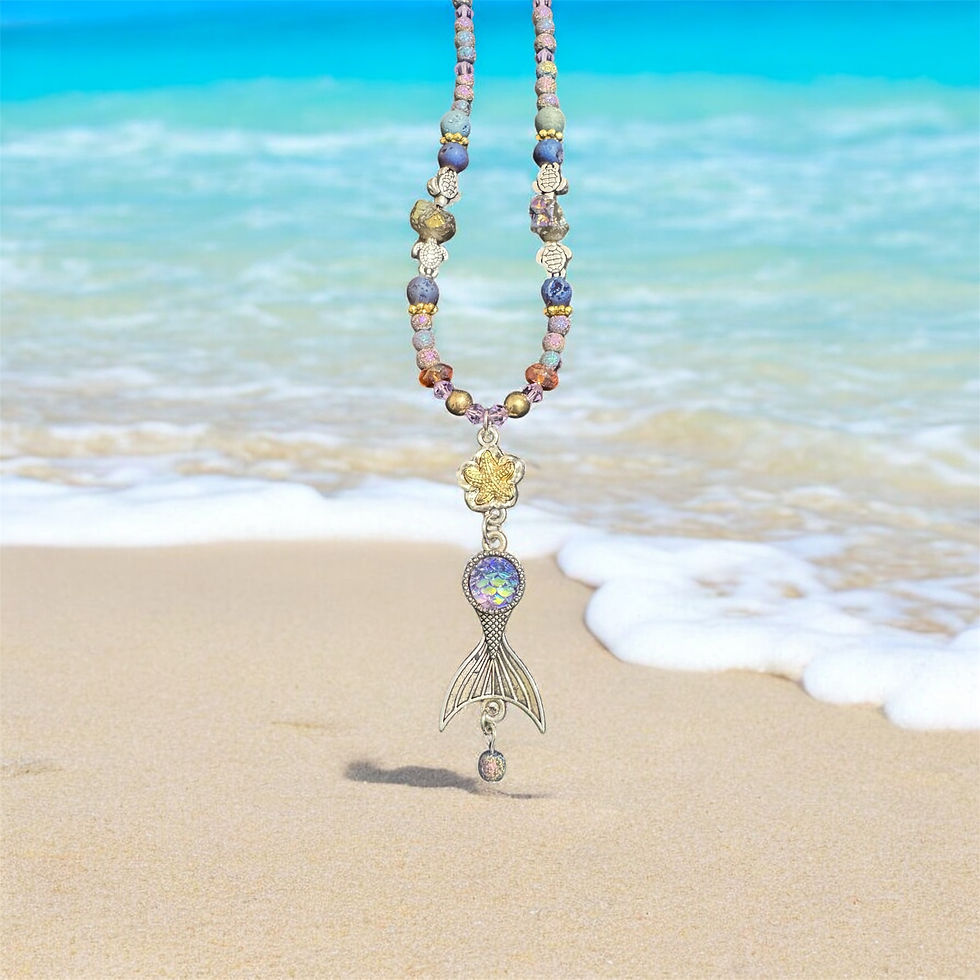 Thumbnail: mermaid tail necklace