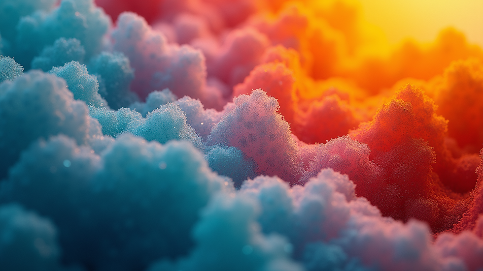 Close-up view of a vibrant artwork from the Hanna Sun Collection