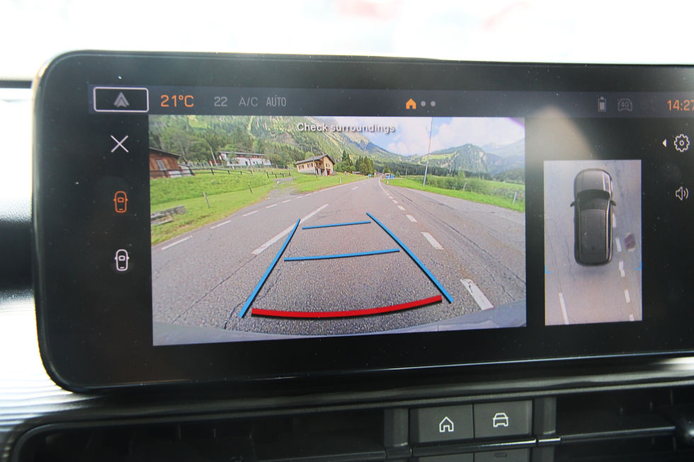 I love the rear view camera on my rental car. It is so wide, crisp, and clear.