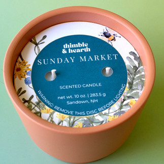 Sunday Market Candle from the Midsummer Collection by Thimble & Hearth
