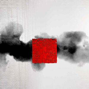 Abstrakte Collage mit Spuren des Schiffsverkehrs im Hafen.