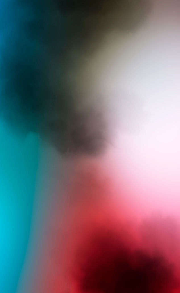 Abstrakte Farben verschmelzen ineinander, Blau, Weiß, Rot und Schwarz, Fine Art Photography