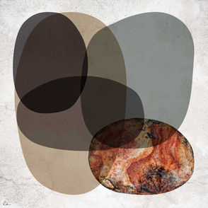 Abstrakte Komposition, inspiriert von den Pflastersteinen eines Platzes.