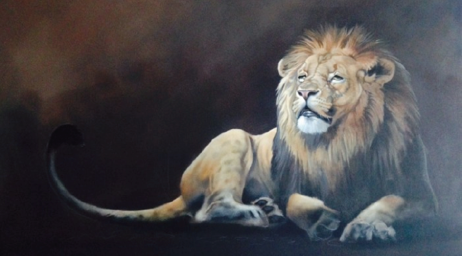 Lion 30"x48" SOLD