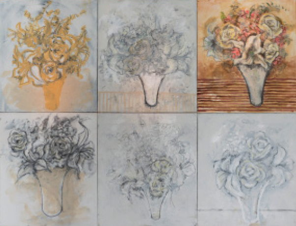 White and Gold 60"x48" $7,200