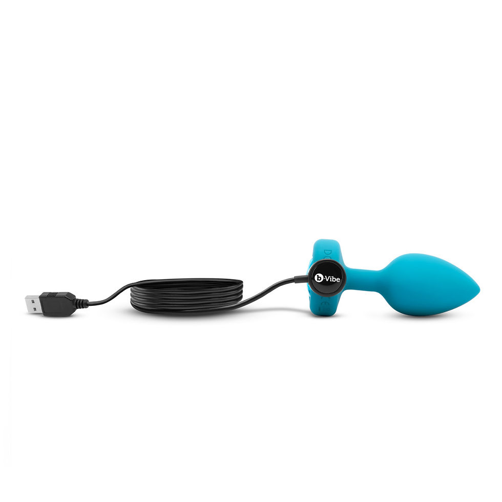 Miniature : B-Vibe - Vibrating Jewel Plug - P/M - Aquamarine