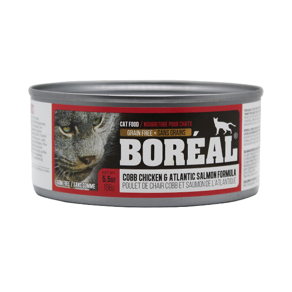 Canne de pâté poulet chair Cobb et saumon Boréal 156gr