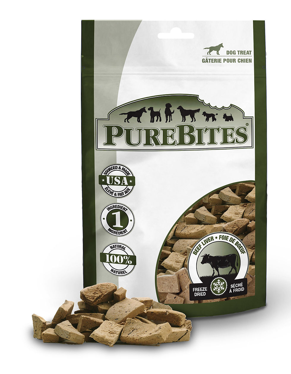 Purebites au foie de boeuf lyophilisé 120gr