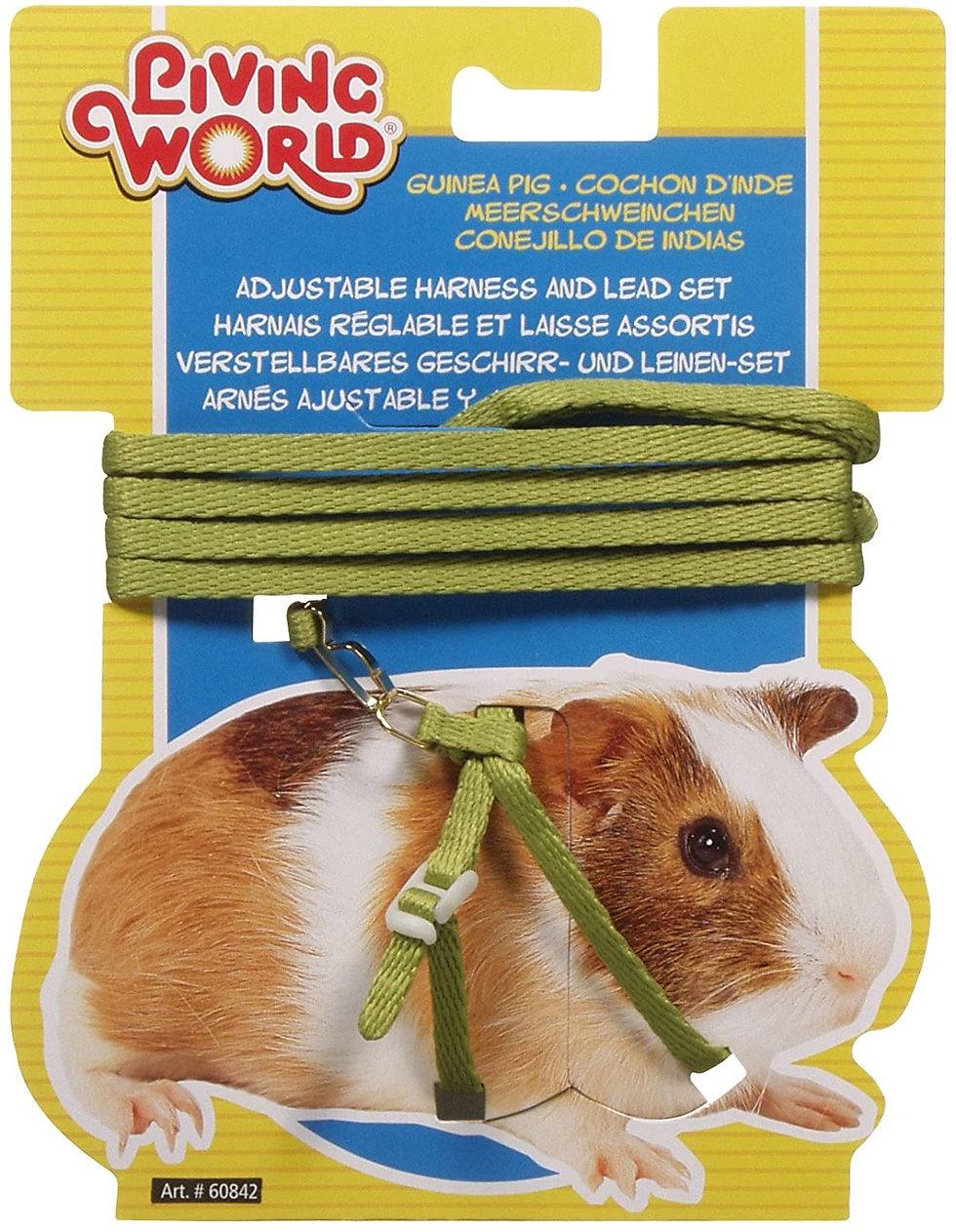 Ensemble harnais et laisse Living World pour cochon d'inde