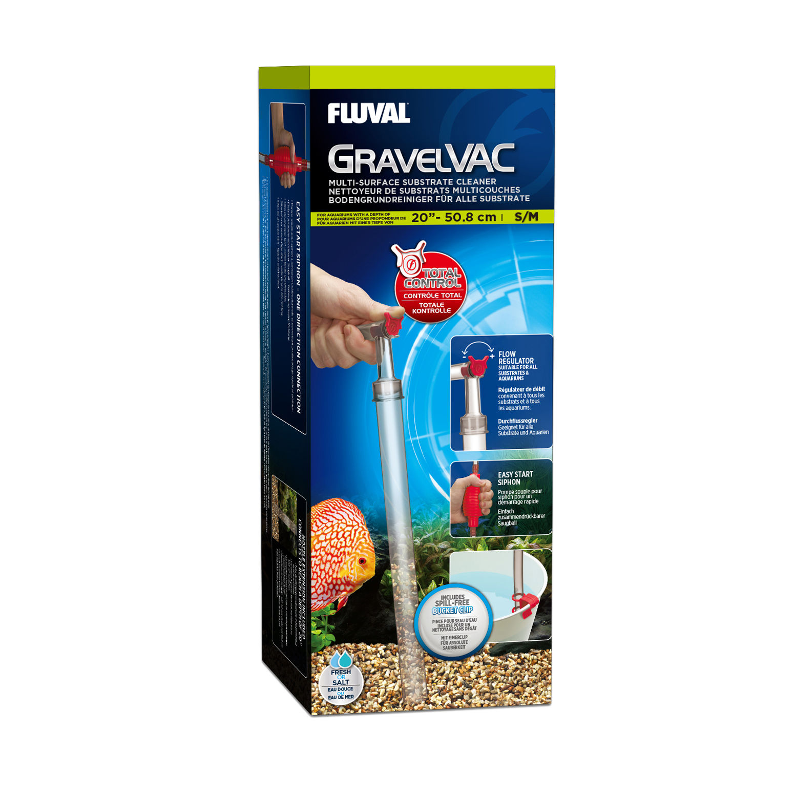 Nettoyeur GravelVac Fluval pour tous les substrats, petit/moyen