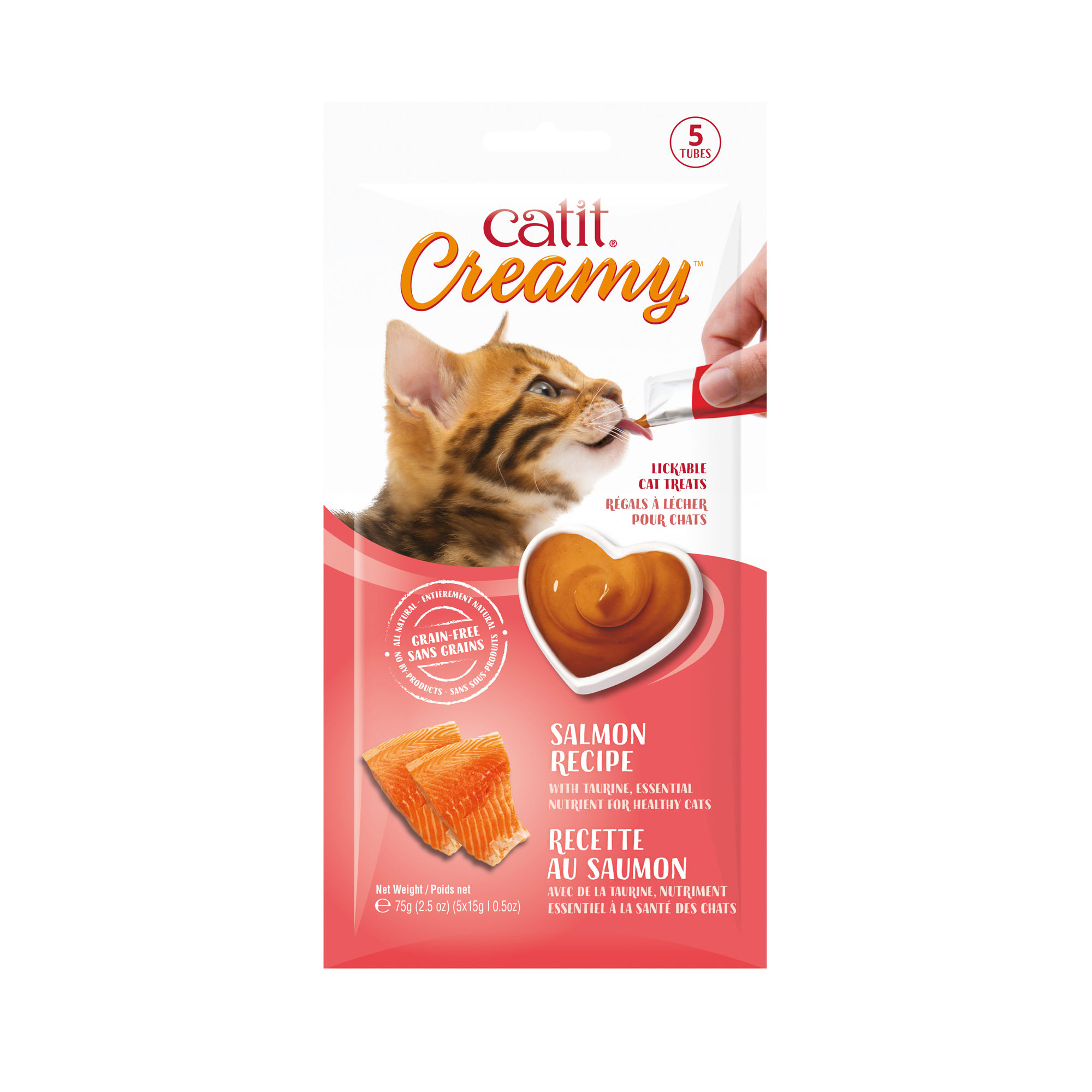 Régals crémeux Catit Creamy, Saumon, paquet de 5
