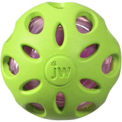 Jouet de caoutchouc vert Crackle Ball JW (3po)