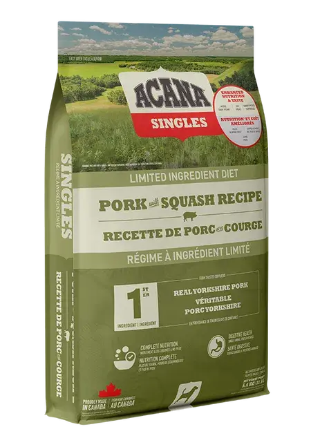 Acana porc et courge single sans grains ingrédient limité 2kg,11.4kg
