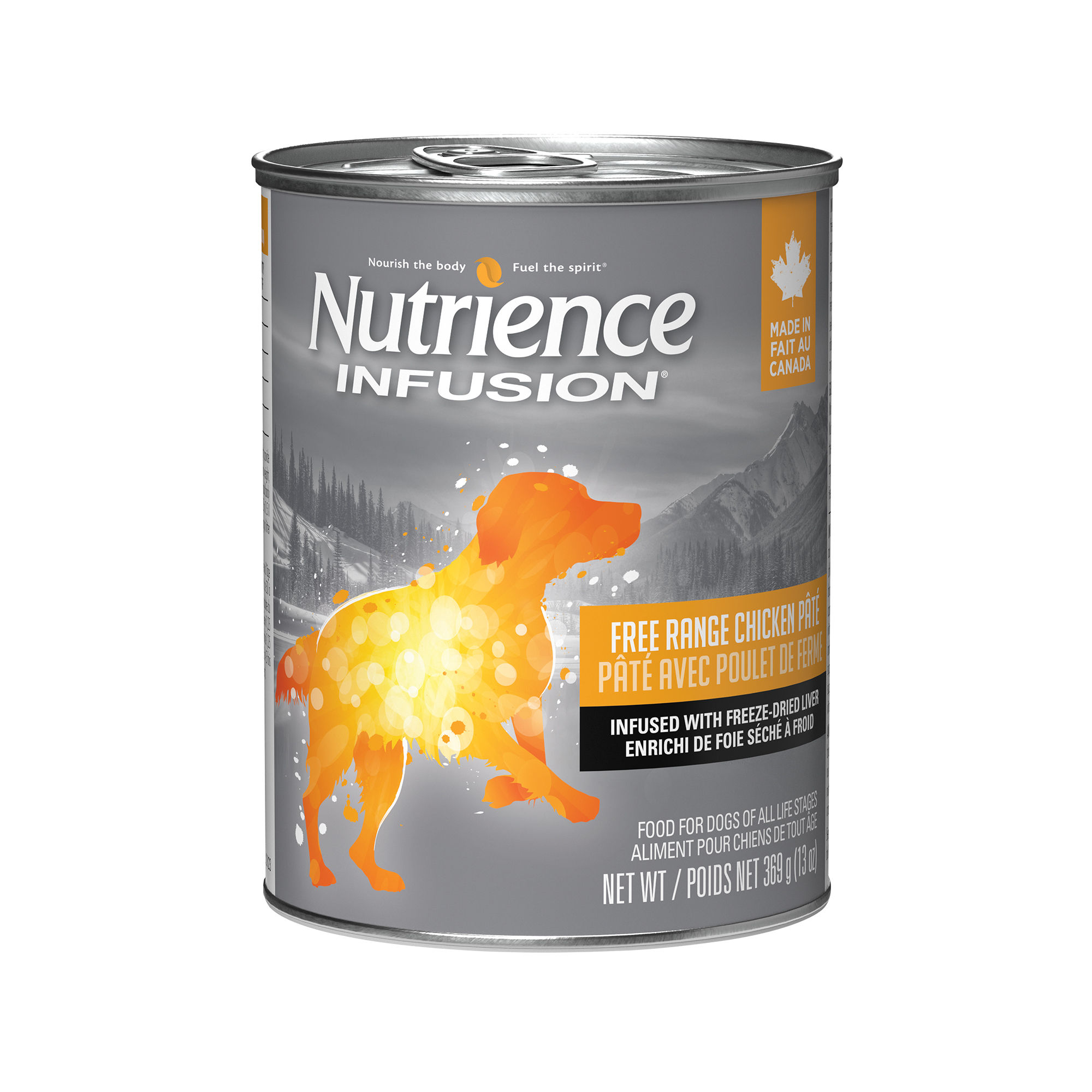 Pâté Nutrience Infusion pour chiens, Poulet de ferme, 369 g