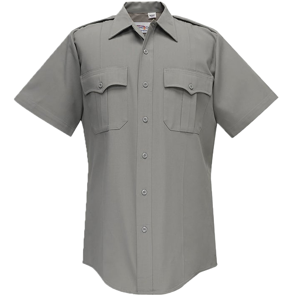 Thumbnail: COMMAND 100% POLYESTER MEN'S SHORT SLEEVE SHIRT W/ZIPPER