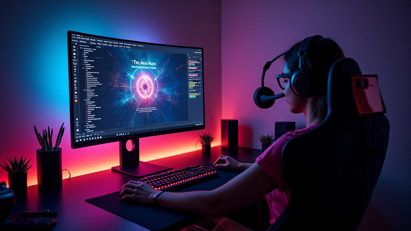 Person watching a screen