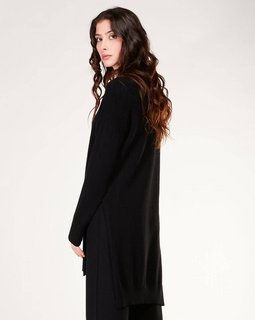 תמונה ממוזערת: Mock Neck Long Sleeve Ribbed Cuff Sweater Dress