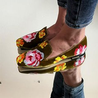 Thumbnail: 2269 - Velvet Mustard Loafers