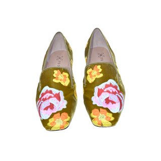 Thumbnail: 2269 - Velvet Mustard Loafers
