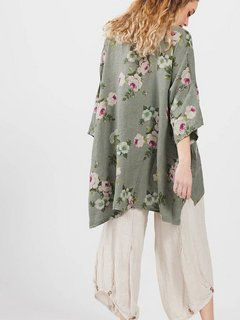 תמונה ממוזערת: WOMEN'S - Linen FLORAL Teddy Shirt