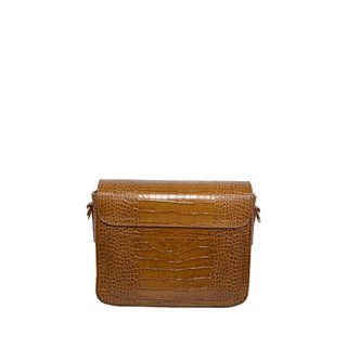 الصورة المصغرة: F3957 - Croc-embossed Leather Brown Crossbody Bags