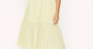 Küçük resim: Sunset Soiree Midi Dress - Yellow