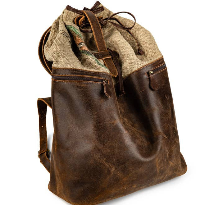 Thumbnail: 🔥 Coffee Burlap Backpack
