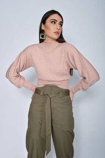 縮圖：High-neck sweater with wide sleeves