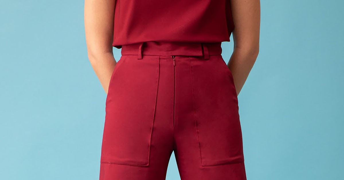 PANTALONE BOSTON - Brick Red Pants/Casual Pants