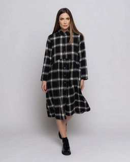 תמונה ממוזערת: Plaid Button-Up Shirtdress