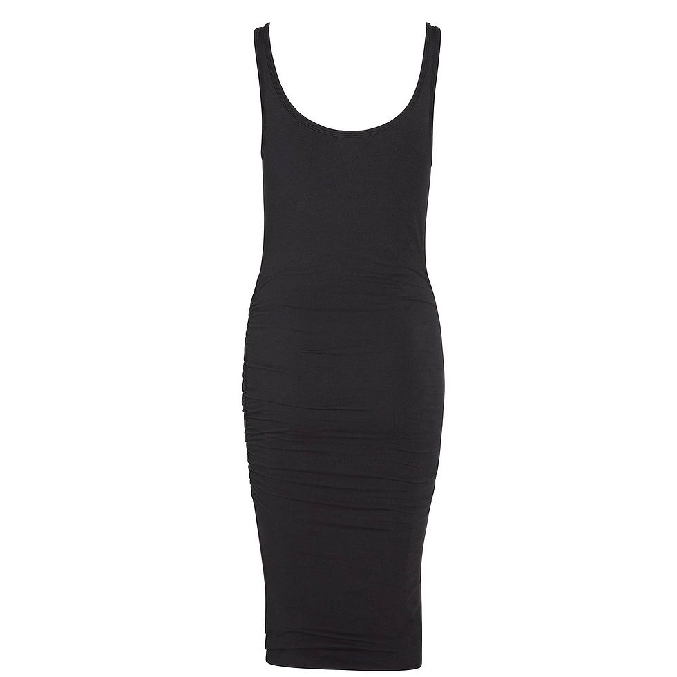 תמונה ממוזערת: Tube Bodycon Tank Dress - Black - Multiple Colors