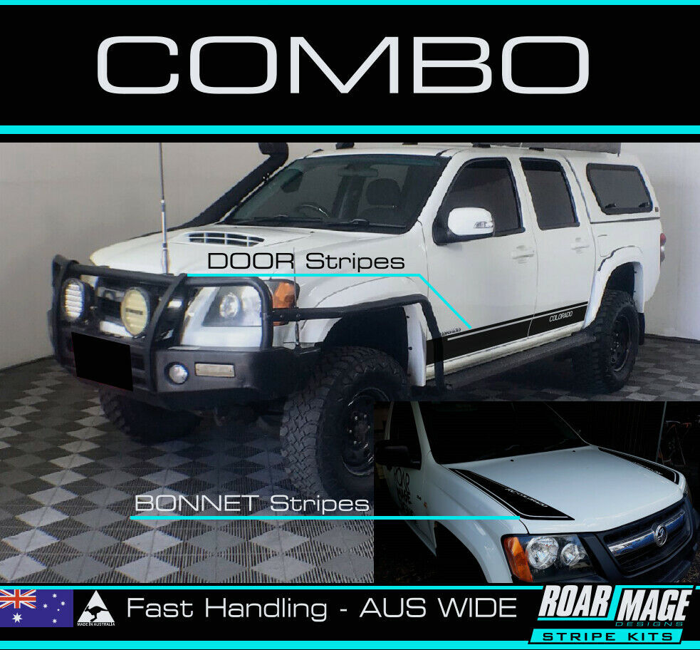 AM bonnet & door stripes combo kit for 2008-2011 RC Holden COLORADO decals